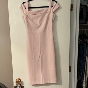 Elegant Pink Off-Shoulder Dress. Size 4